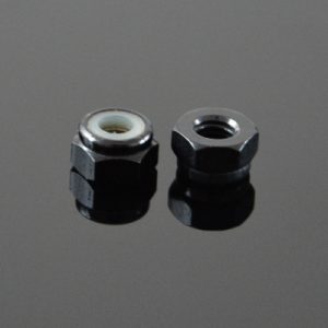 10Pcs M2 Self-locking Nylon Nut Aluminum Alloy Black