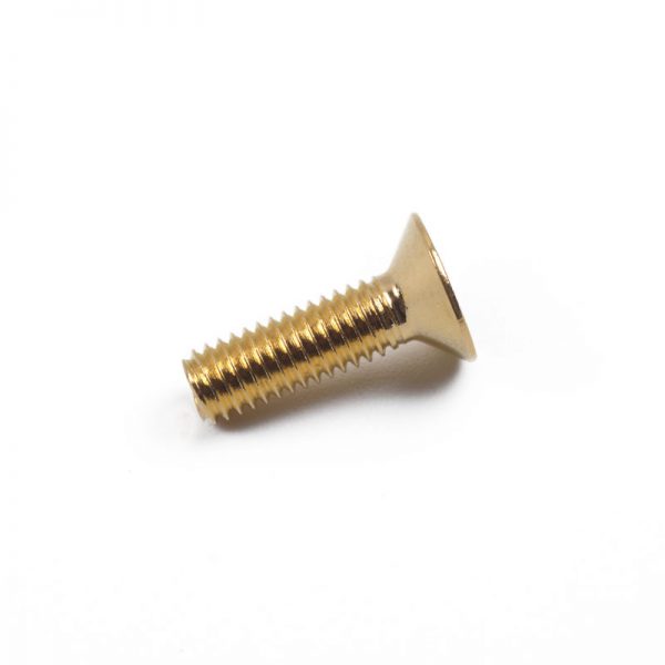 10Pcs M3 Countersunk Head Hex Socket Screws Steel Alloy Titanium Plating Gold 12.9 Grade 1