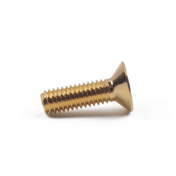 10Pcs M3 Countersunk Head Hex Socket Screws Steel Alloy Titanium Plating Gold 12.9 Grade 2