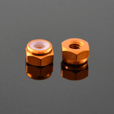 10Pcs M3 Self-locking Nylon Nut Aluminum Alloy Colorful Gold