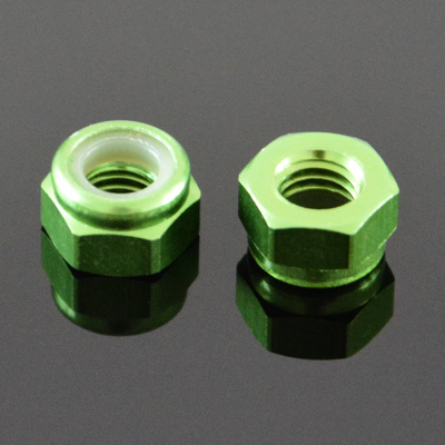 10Pcs M3 Self-locking Nylon Nut Aluminum Alloy Colorful Light Green