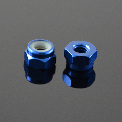 10Pcs M3 Self-locking Nylon Nut Aluminum Alloy Colorful Royal Blue
