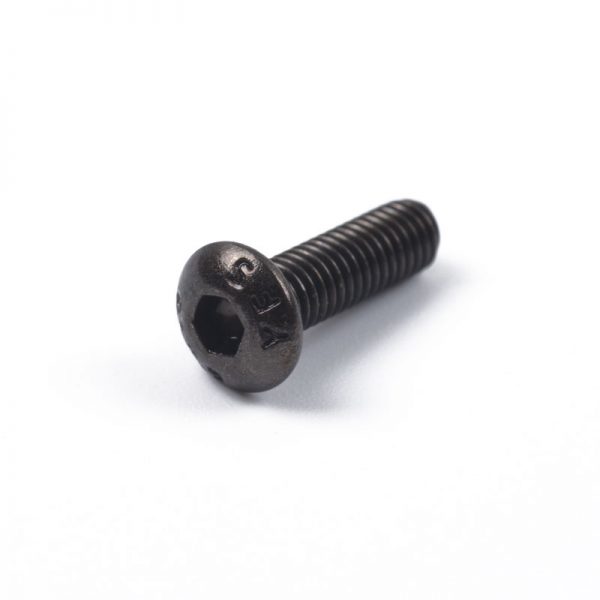 20Pcs M3 Half Round Head Black Nickel Plating Hex Screw 4